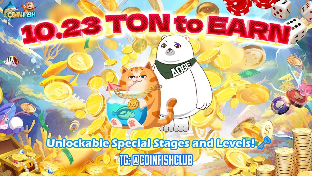 TON点击钓鱼小游戏COINFISH今日正式上线，Telegram社区频道用户数已突破13万-第1张图片-欧意下载