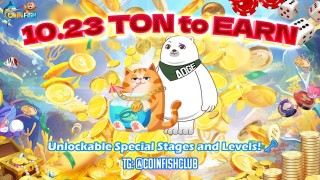 TON点击钓鱼小游戏COINFISH今日正式上线，Telegram社区频道用户数已突破13万